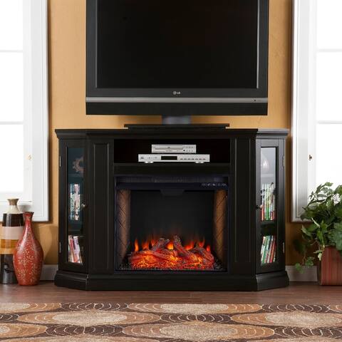 SEI Furniture Cabot Alexa Enabled Smart Fireplace with Storage