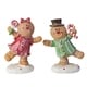 Set Of 2 Glitter Dusted Boy And Girl Gingerbread Kids Tabletop Figures 