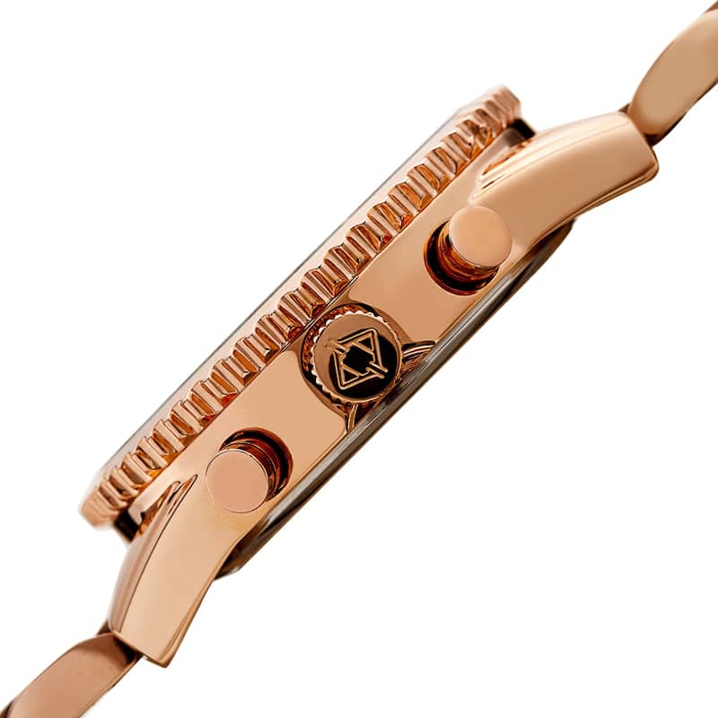 Akribos XXIV Women's Quartz Day of Week Calendar Stainless Steel Link Watch