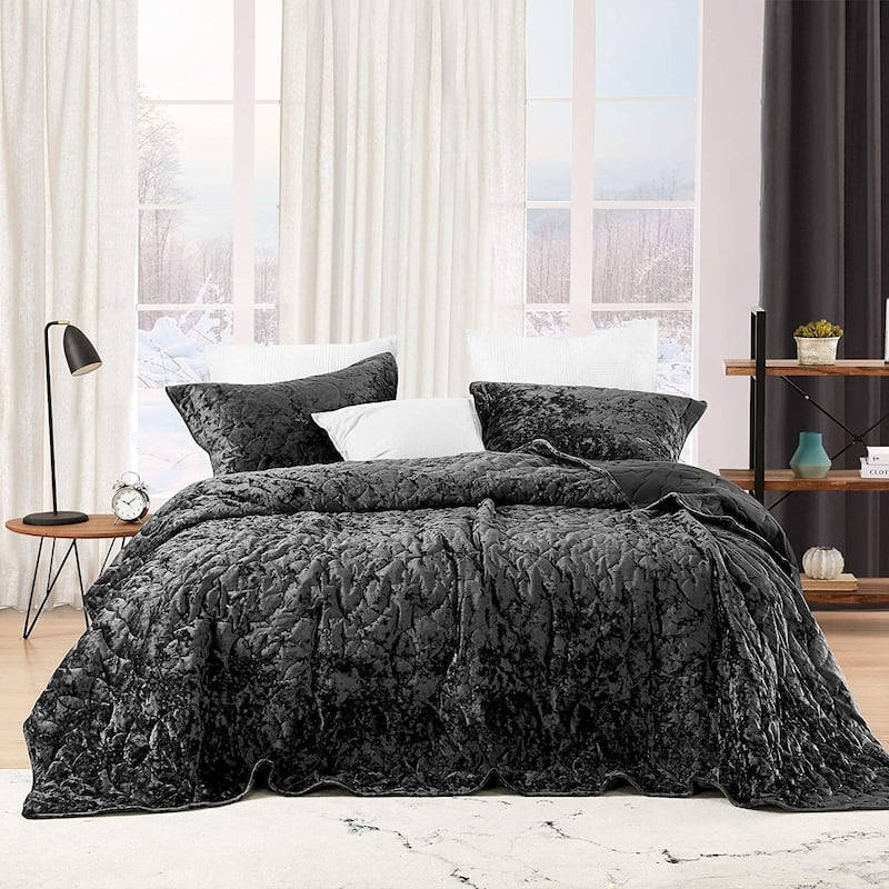 Bare Bottom Velvet Crush Quilt - Pewter