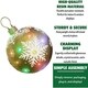preview thumbnail 4 of 3, 18-In. Jeweled Ball Ornament with Snowflake Design in Gold