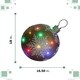preview thumbnail 2 of 3, 18-In. Jeweled Ball Ornament with Snowflake Design in Gold