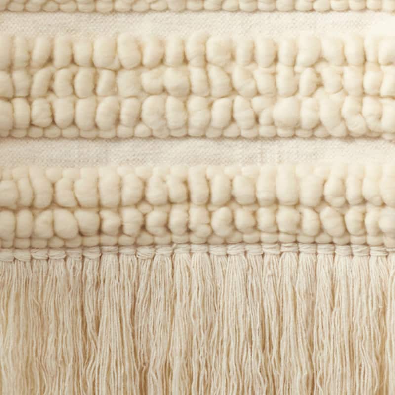 Textured Woven Wall Hanging With Braided Design