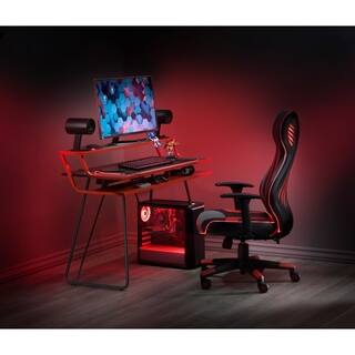 OSP Home Furnishings Level Up Battlestation Gaming Desk