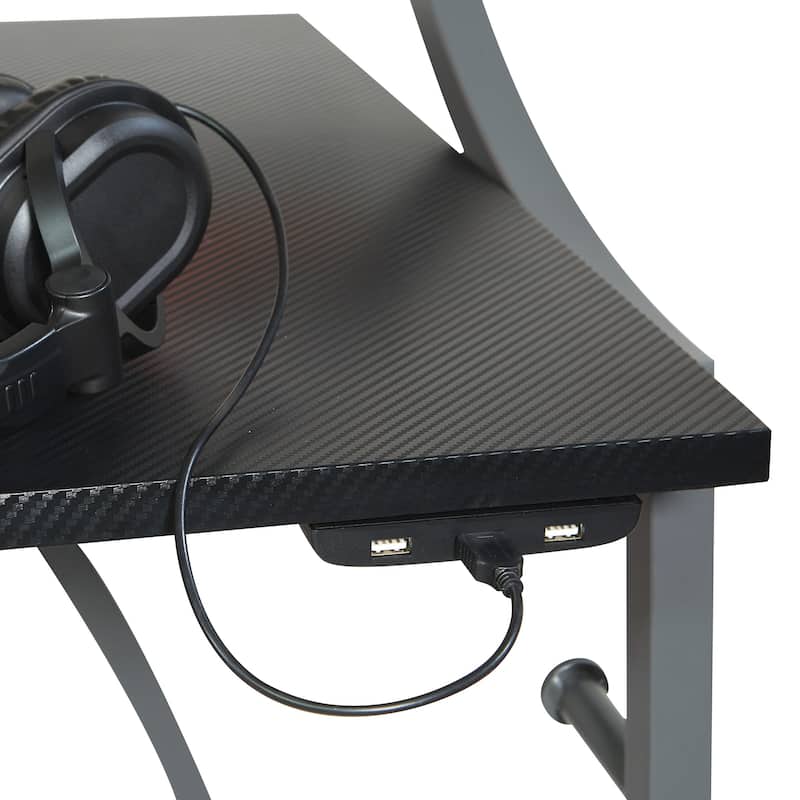 Alpha Battlestation Gaming Desk, Black