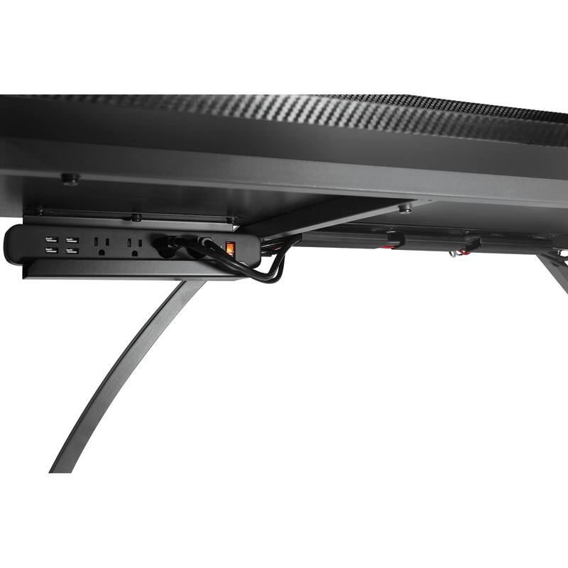 Alpha Battlestation Gaming Desk, Black