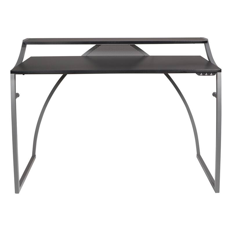 Alpha Battlestation Gaming Desk, Black