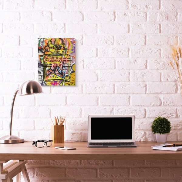 Stupell Industries Fashion Designer Graffiti Neon Lights Canvas Wall Art, Proudly Made in USA