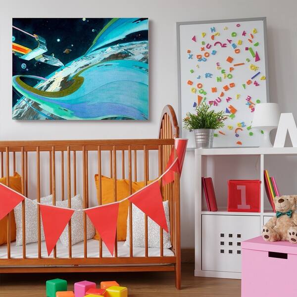 Shop The Kids Room By Stupell Epic Space Landscape Planet Ship