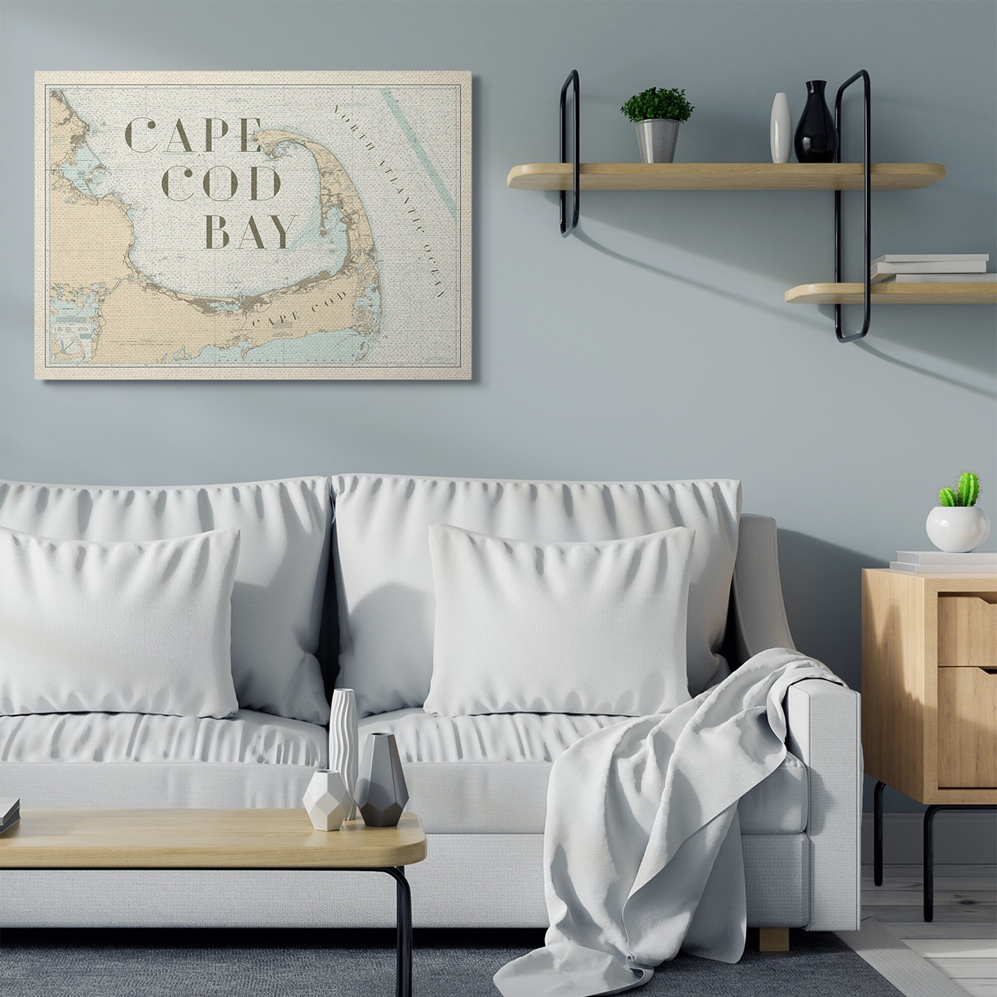 Stupell Industries Cape Cod Bay Beach Vintage Map Word Design Canvas Wall Art Proudly Made In Usa Overstock 29717599