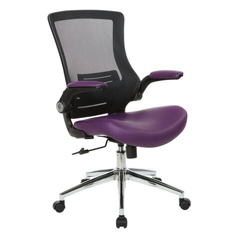Porch & Den Hideo Faux Leather/ Black Mesh Office Chair