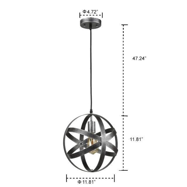 Gilli Industrial Vintage Spherical Pendant Light Metal Globe Downlight Chandelier