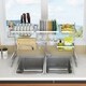 preview thumbnail 2 of 7, 34in. Stainless Steel Dish Drying Rack Over Kitchen Sink, Dishes and Utensils Drying Shelf, Kitchen Storage Countertop Organizer