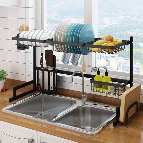 34in Stainless Steel Dish Drying Rack Over Kitchen Sink Dish Drying Rack Over Kitchen Sink