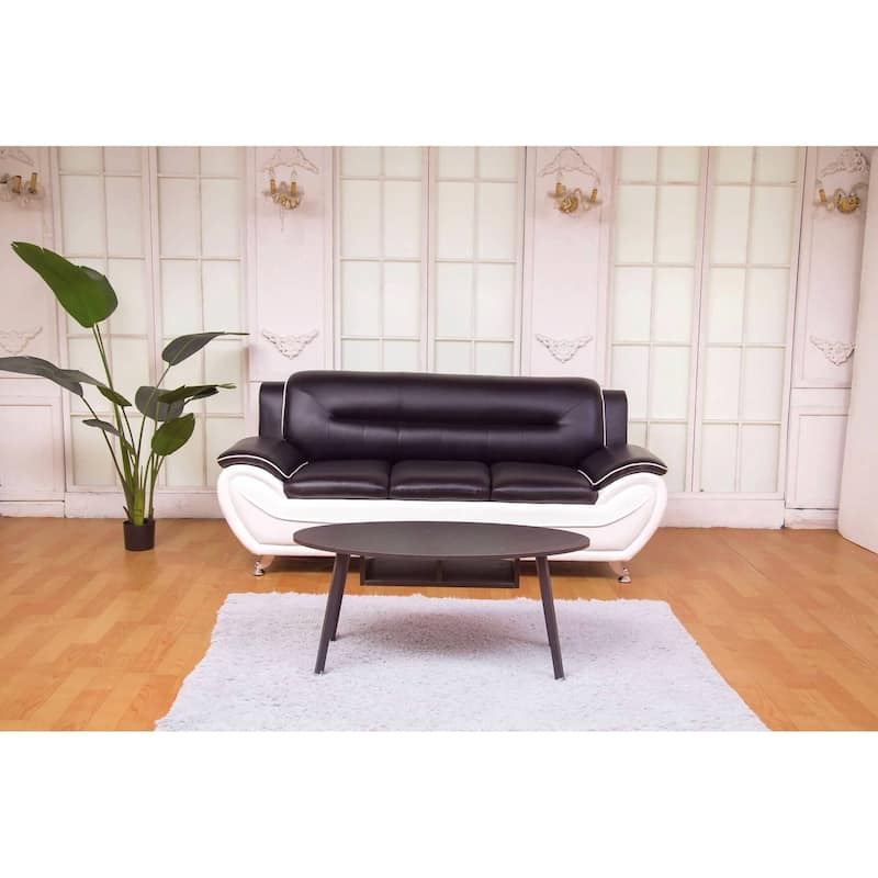 Greatime Latherette Three Seats Modern Sofa