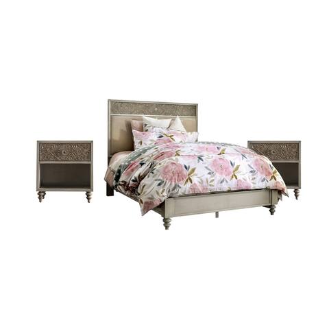 Furniture of America Daff Traditional 3-piece Bedroom Set w/ Storage