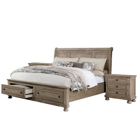 Furniture of America Nahkohe 3-piece Bedroom Set with 2 Nightstands