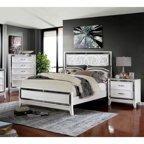 Furniture of America Poso Transitional 3-piece Bedroom Set w/ Storage