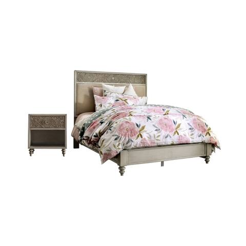 Furniture of America Daff Traditional Solid Wood 2-piece Bedroom Set