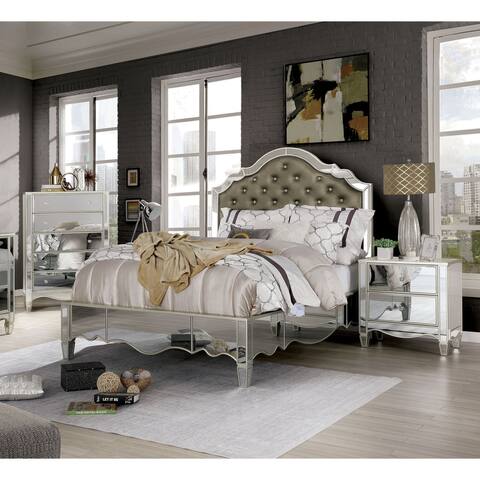 Furniture of America Bann Glam 3-piece Bedroom Set w/ Storage