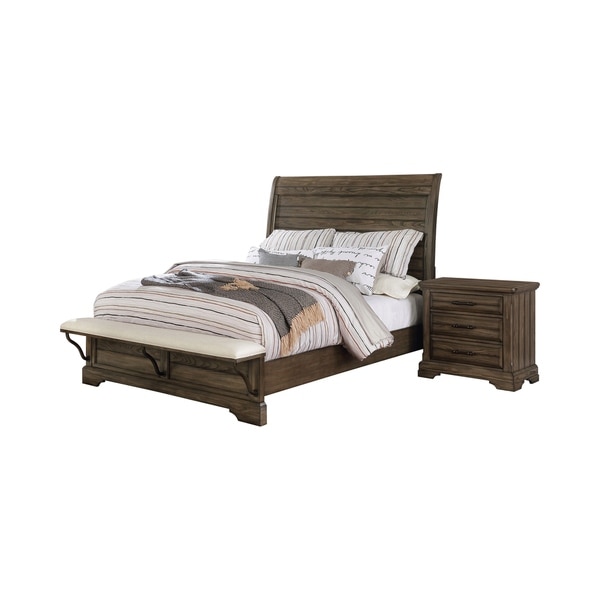 Furniture of America Kete Transitional Solid Wood 2-piece Bedroom Set
