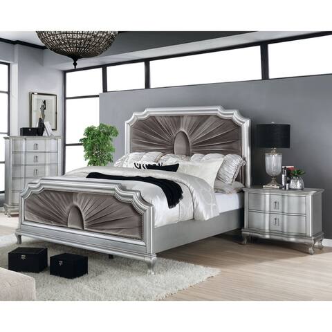 Furniture of America Maza Grey 3-piece Bedroom Set w/ Storage