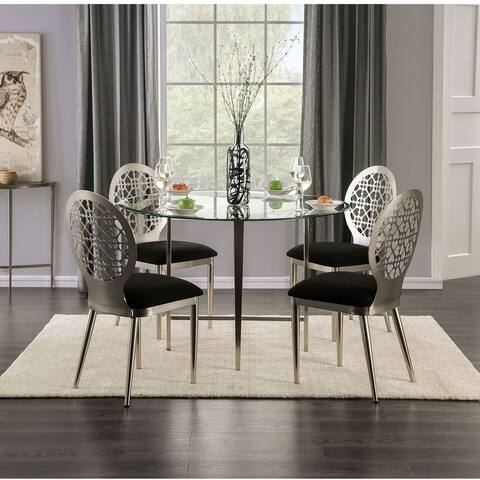 Furniture of America Tend Contemporary Silver 5-piece Dining Set