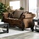 preview thumbnail 4 of 10, Furniture of America Pora Traditional Brown 2-piece Sofa Set