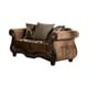 preview thumbnail 6 of 10, Furniture of America Pora Traditional Brown 2-piece Sofa Set