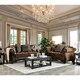 preview thumbnail 2 of 10, Furniture of America Pora Traditional Brown 2-piece Sofa Set