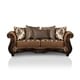 preview thumbnail 5 of 10, Furniture of America Pora Traditional Brown 2-piece Sofa Set