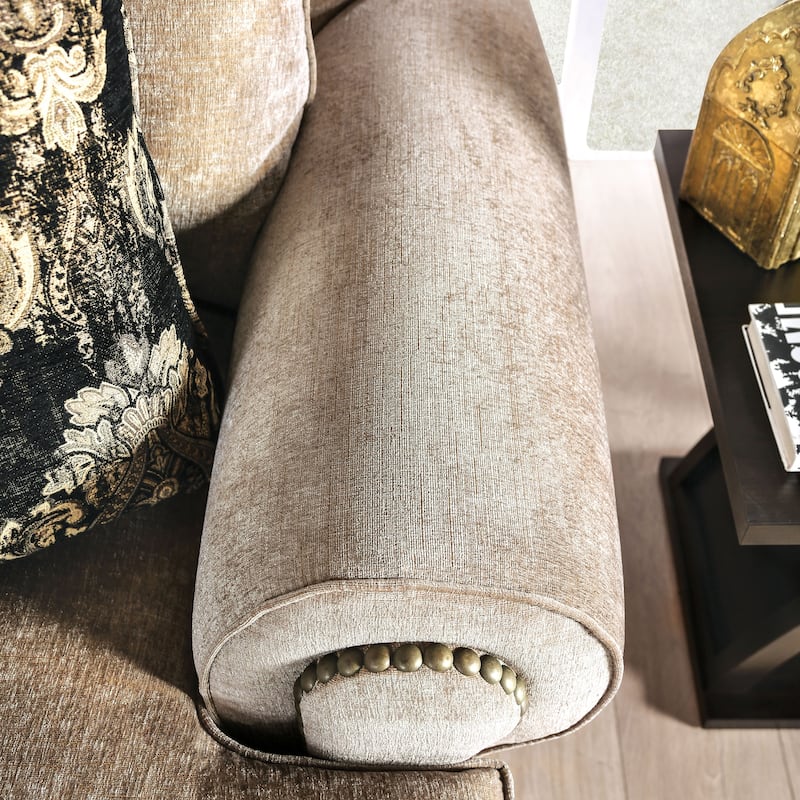 Furniture of America Jula Traditional Linen 2-piece Sofa Set