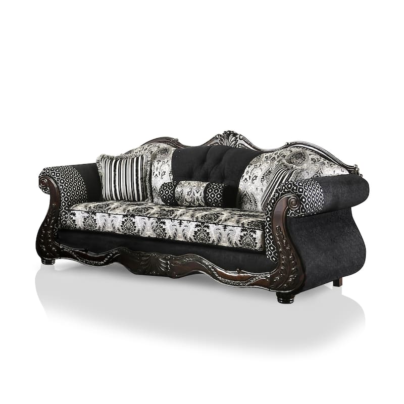 Lupa Traditional Chenille Tufted 2-Piece Sofa Set by Furniture of America
