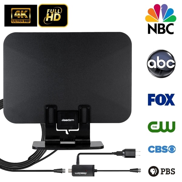200Miles UHF//VHF//1080p 2019 Latest Black Indoor Digital TV HDTV Antenna