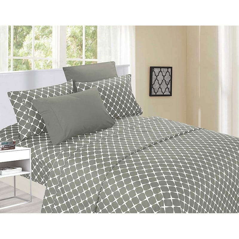 Porch & Den Seiffert Trellis Pattern 6-piece Bed Sheet Set