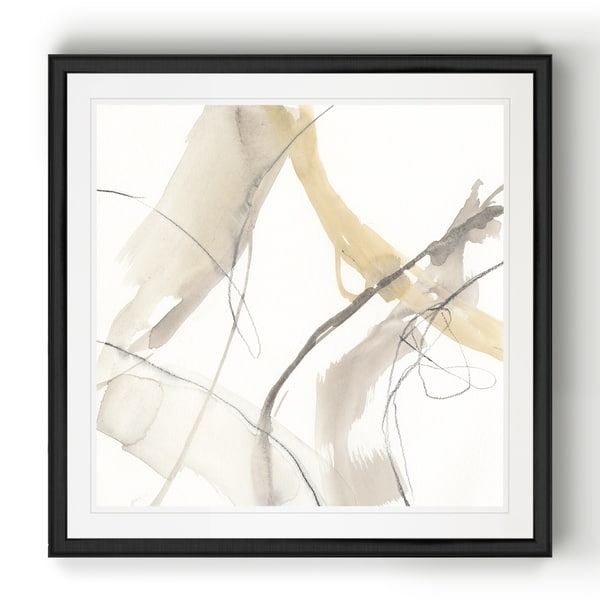 Neutral Momentum IV -Black Framed Print