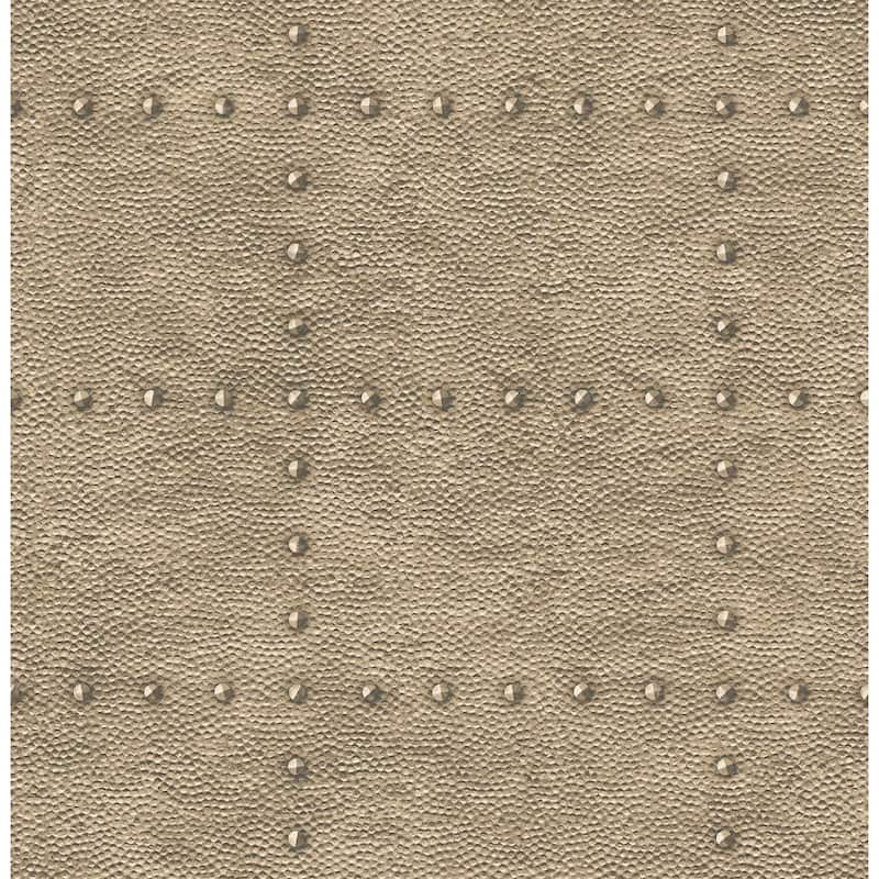Wilson Brown Hammered Metal Wallpaper