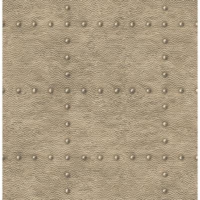Wilson Brown Hammered Metal Wallpaper
