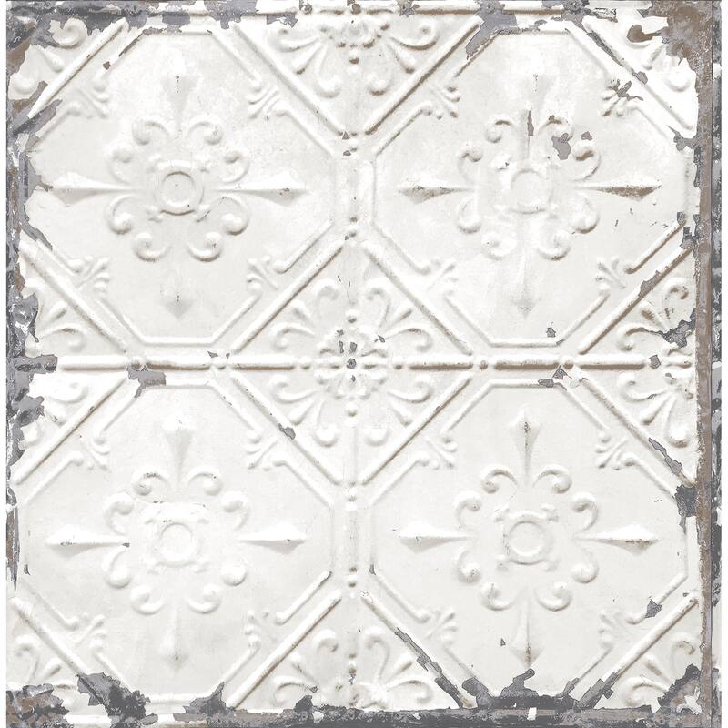 Macmillan White Tin Ceiling Wallpaper