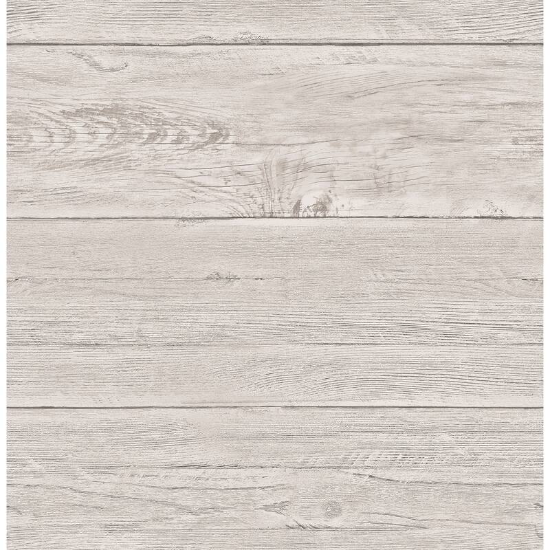 Fitzroy White Washed Boards Wallpaper - Dove
