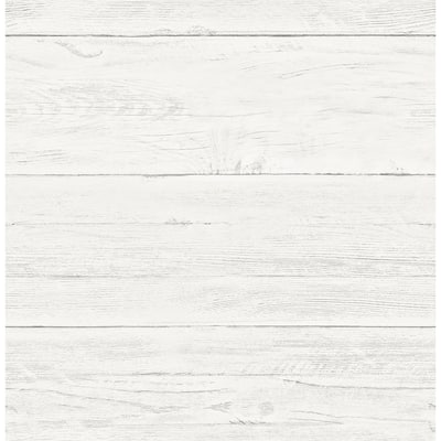 Fitzroy White Washed Boards Wallpaper
