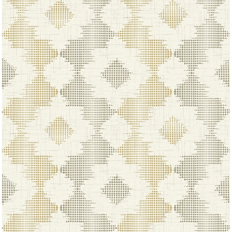 Cavendish Multicolor Abstract Floral Wallpaper - Mustard