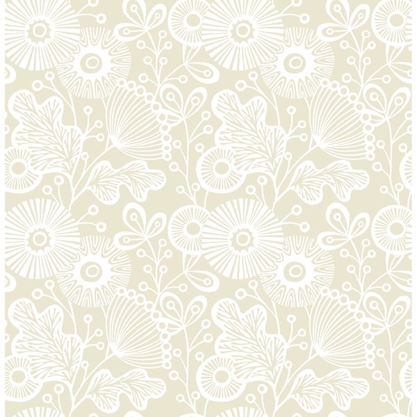 Livingwalls Wallpaper Flowers Cream Grey Pink 306471