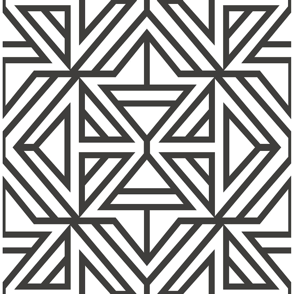 Walpole Black Geometric Wallpaper