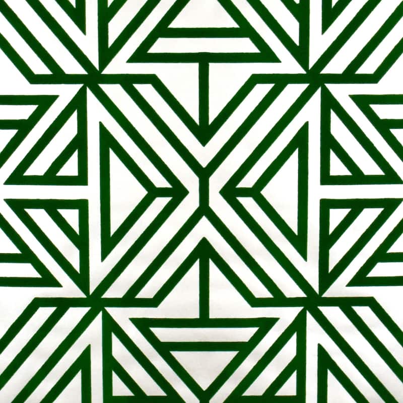 Walpole Black Geometric Wallpaper - Green