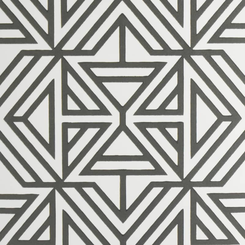 Walpole Black Geometric Wallpaper - Taupe