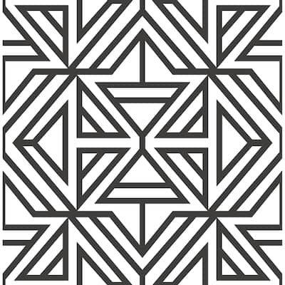 Walpole Black Geometric Wallpaper