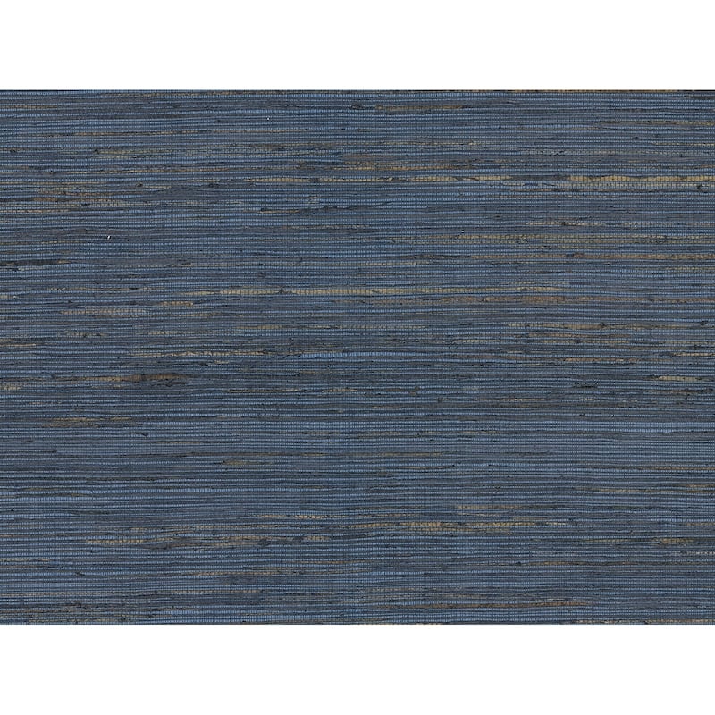 Texture Pattern McKinley Indigo Grasscloth Wallpaper - Indigo