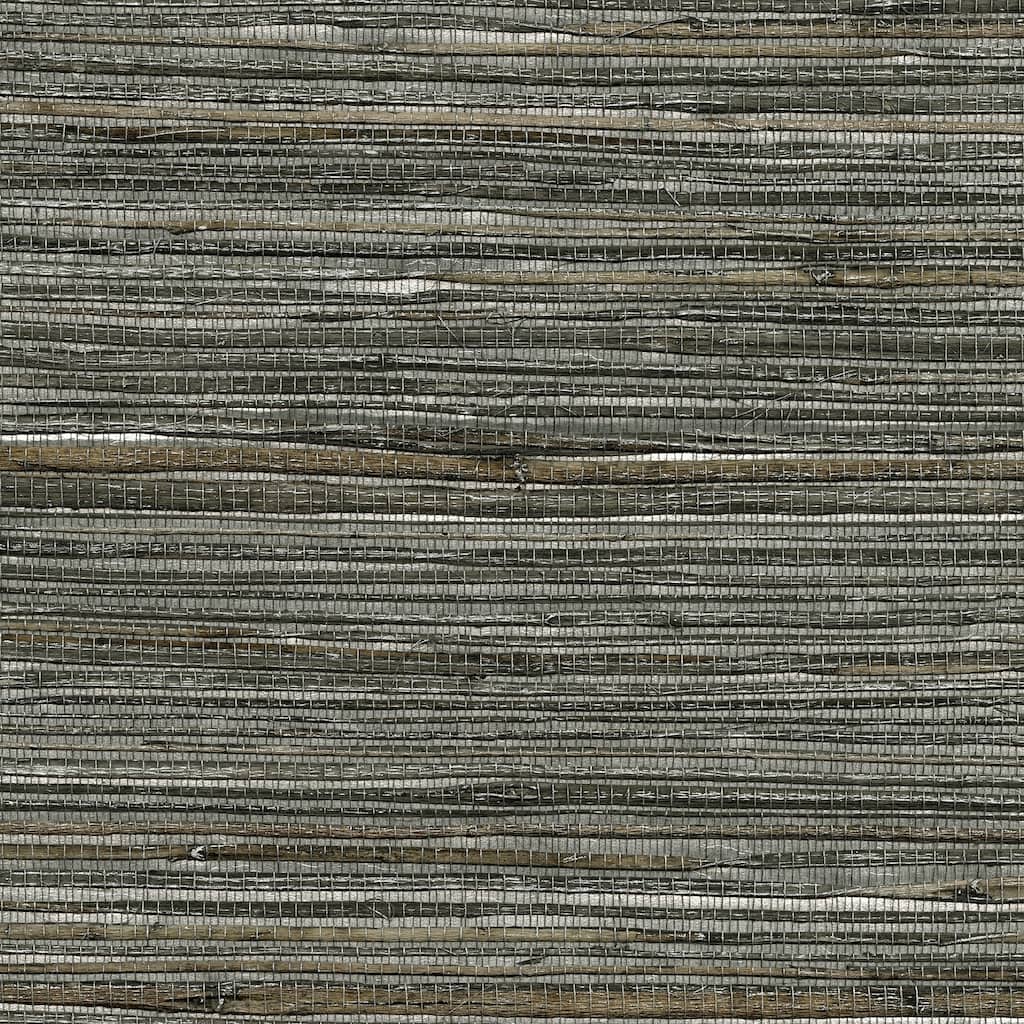 Texture Pattern Grafton Silver Grasscloth Wallpaper