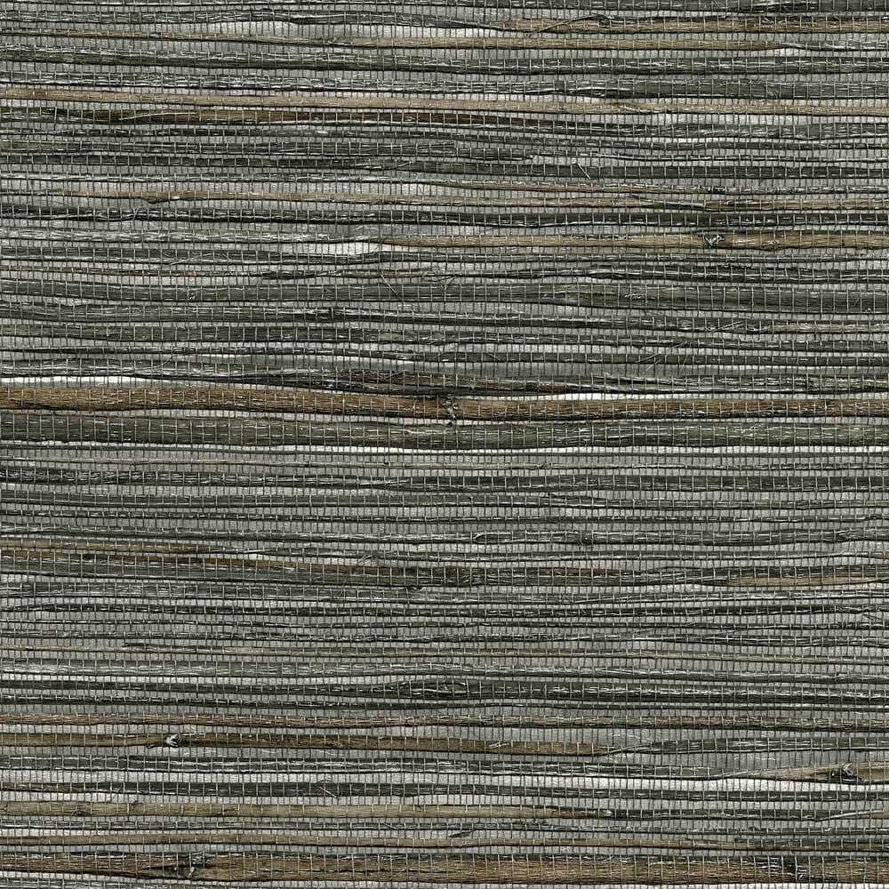 Texture Pattern Grafton Silver Grasscloth Wallpaper